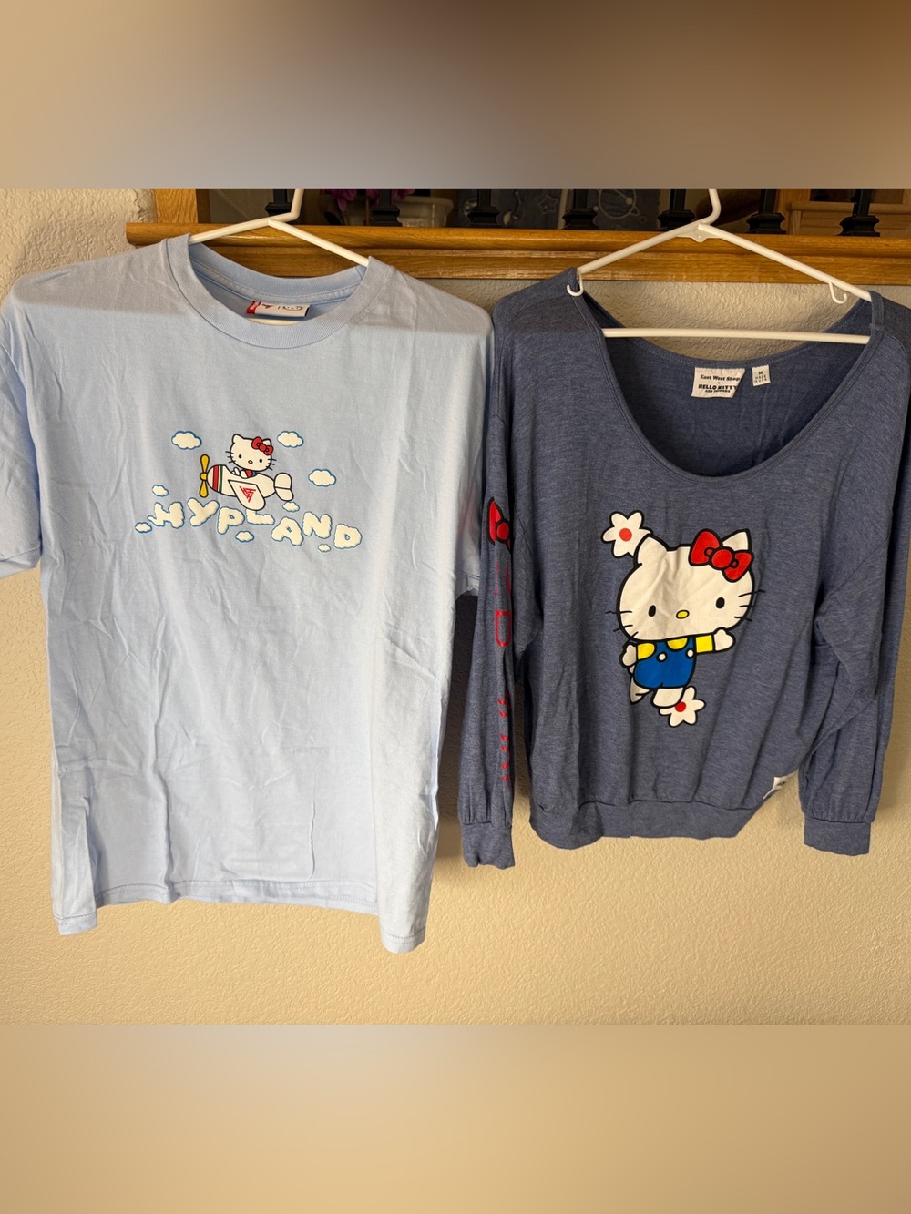 Hello Kitty Light Blue Tee & Navy Bundle Women’s Medium